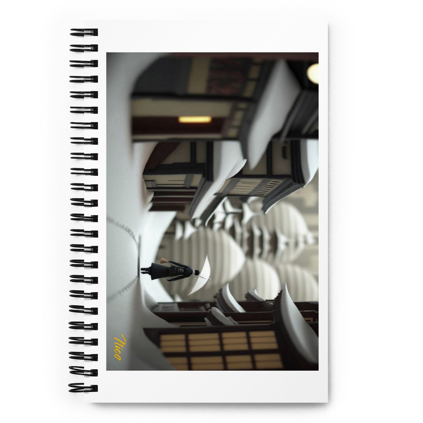 Asian Snow Series Print #4 - Spiral notebook