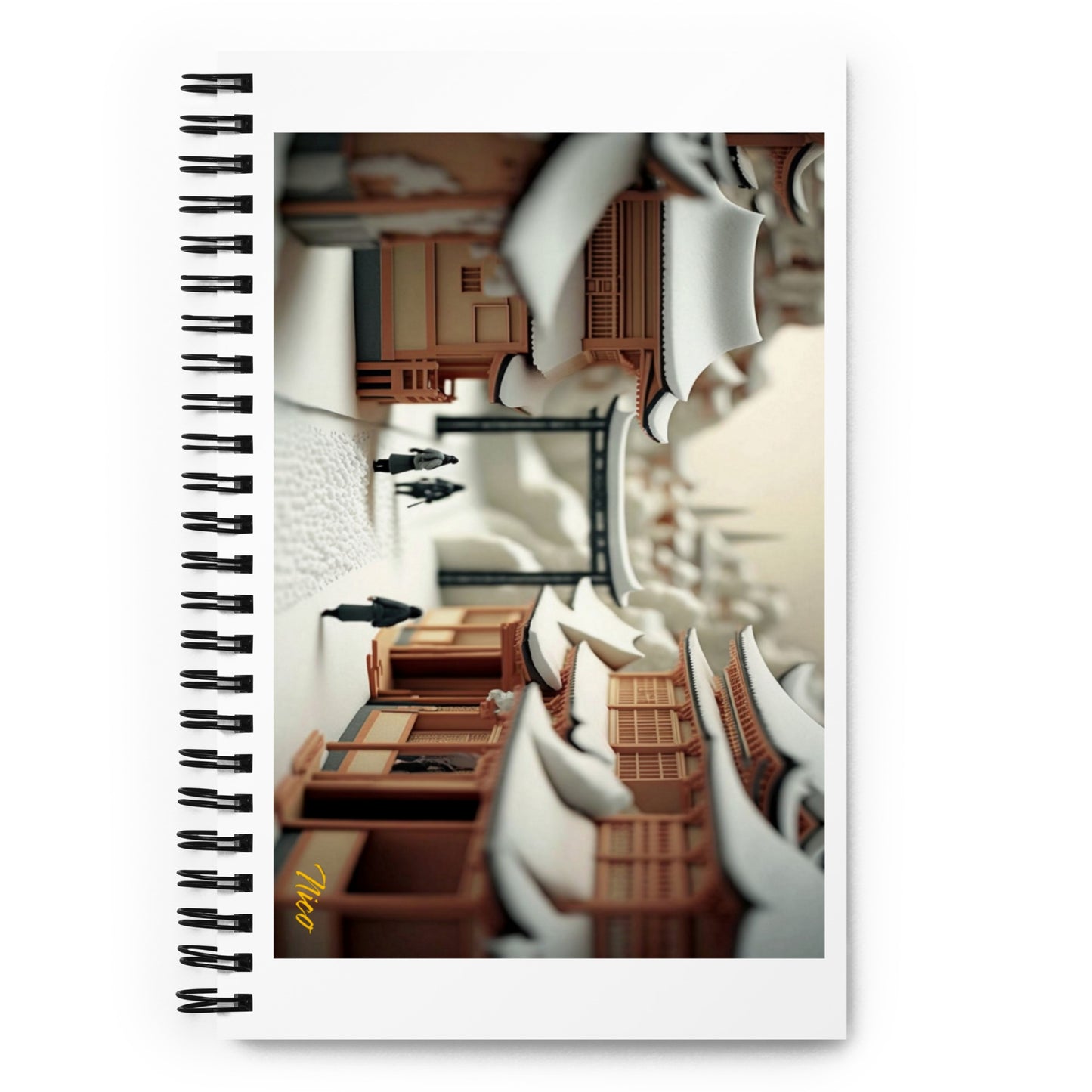 Asian Snow Series Print #2 - Spiral notebook