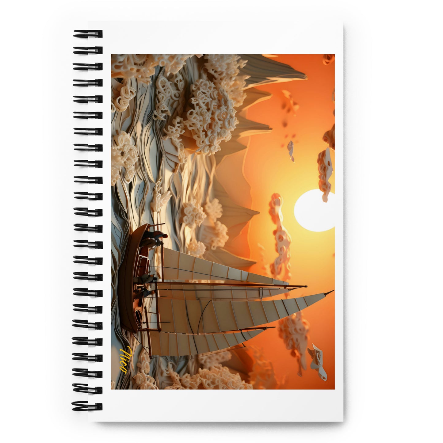 Into The Sunset Series Print #8 - Spiral notebook