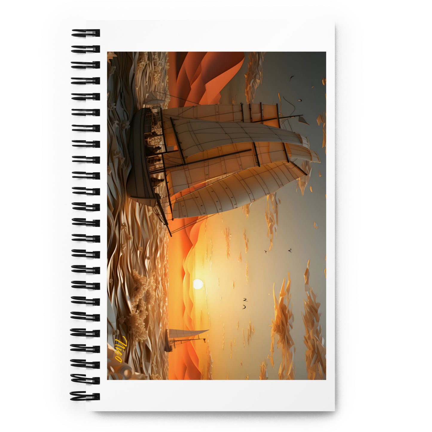 Into The Sunset Series Print #5 - Spiral notebook