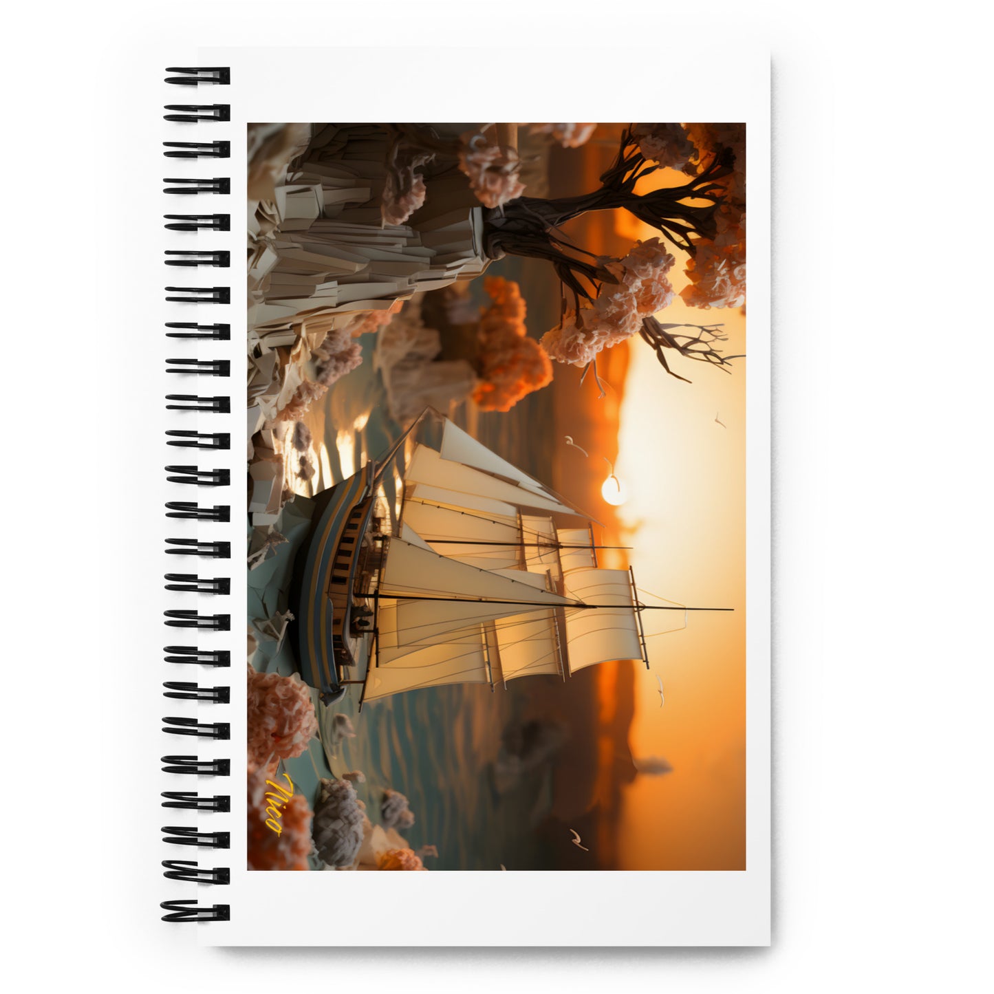 Into The Sunset Series Print #3 - Spiral notebook