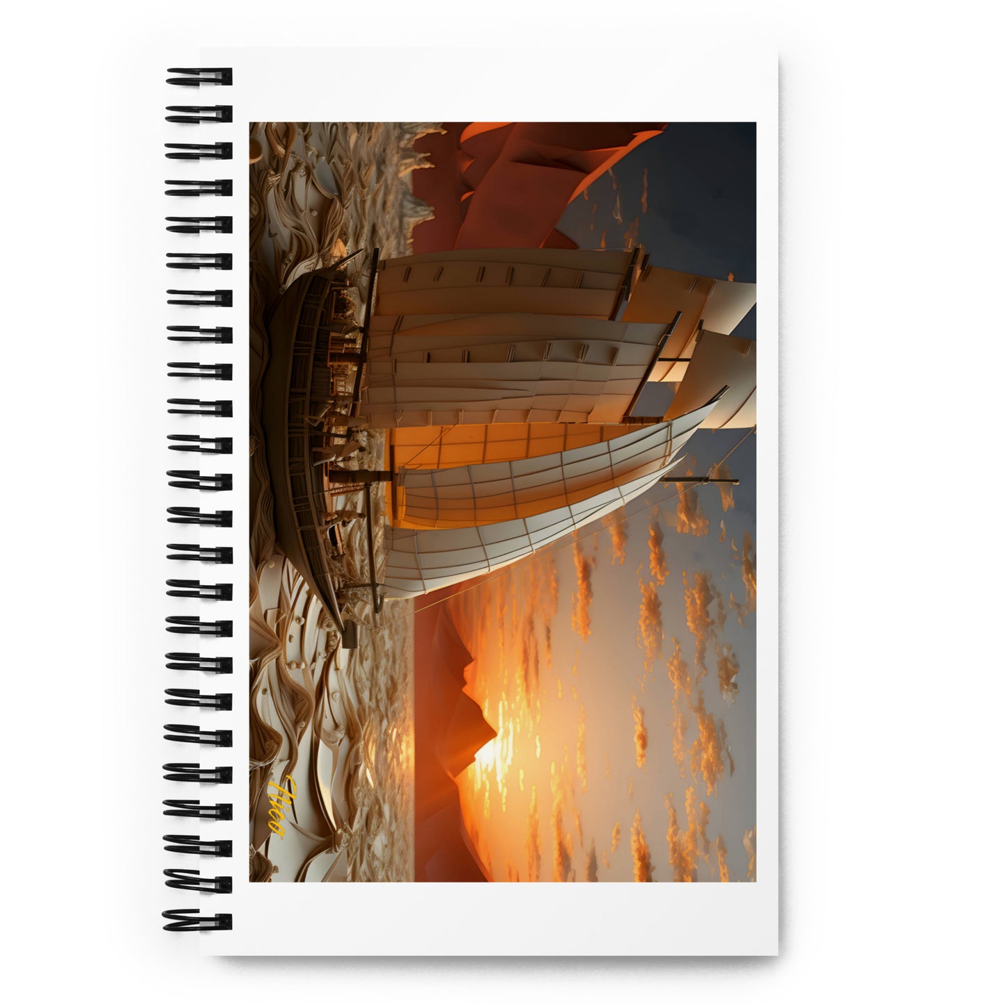 Into The Sunset Series Print #1 - Spiral notebook