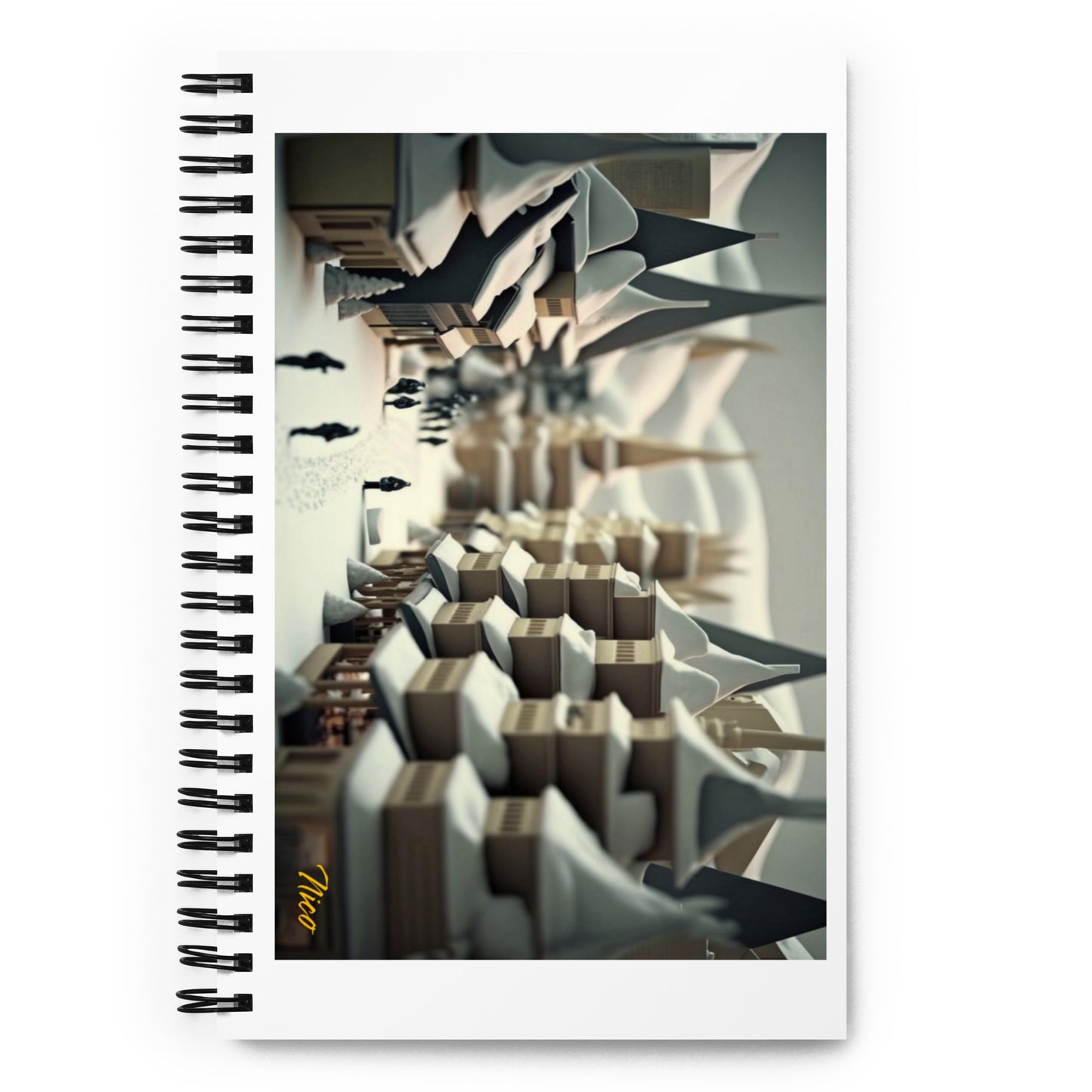 Asian Snow Series Print #1 - Spiral notebook