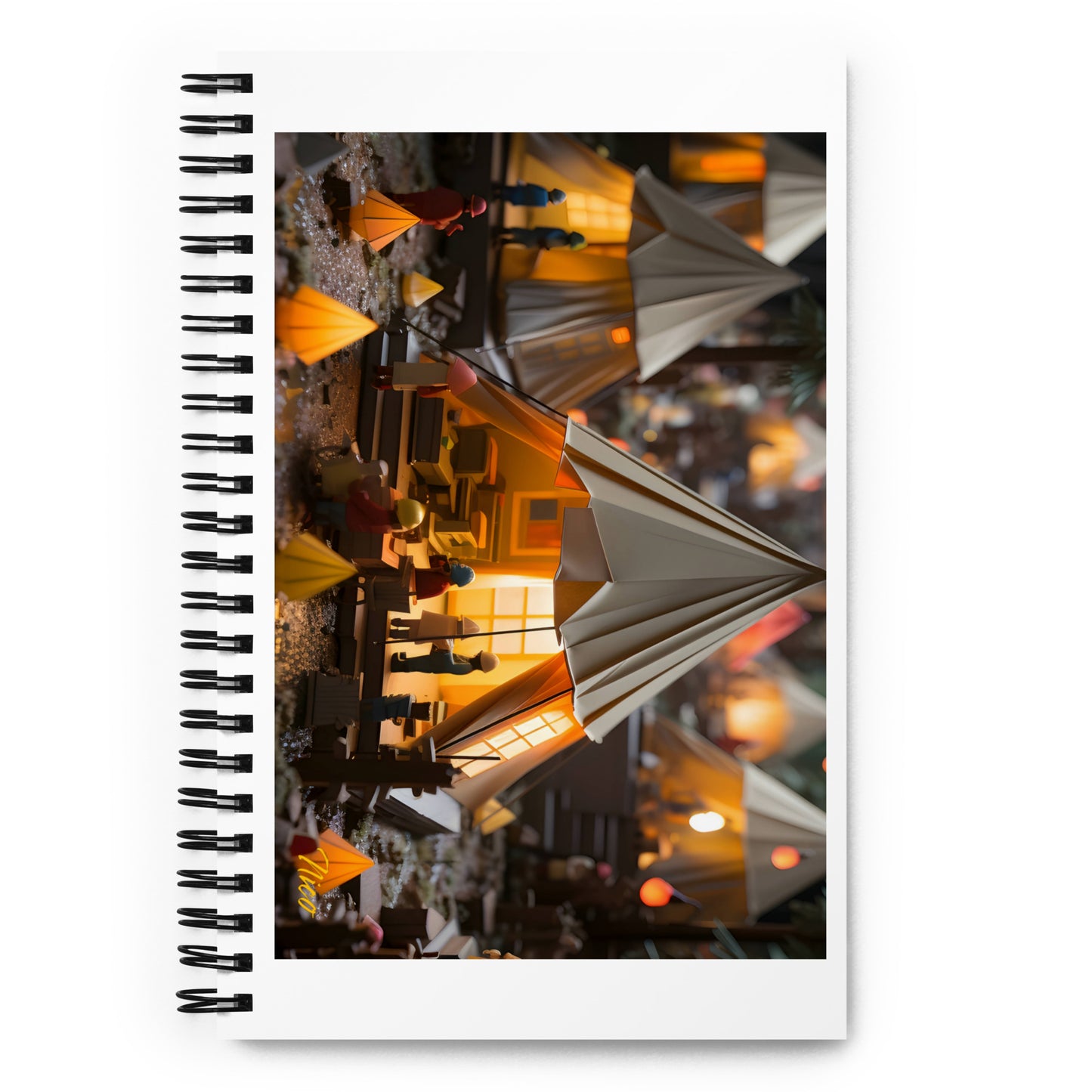 Camping In The Rain Series Print #10 - Spiral notebook