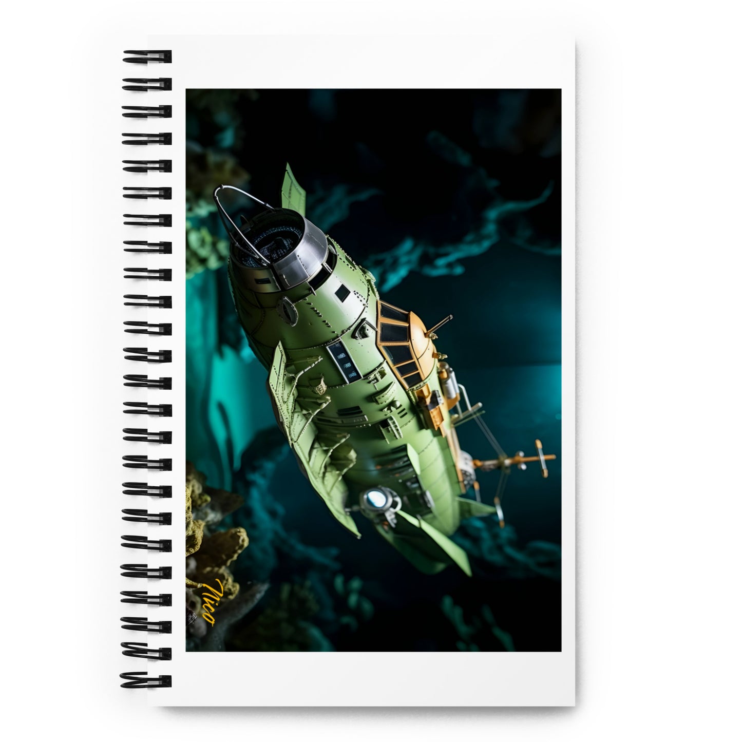 20,000 Leagues Under The Sea Series Print #10 - Spiral notebook