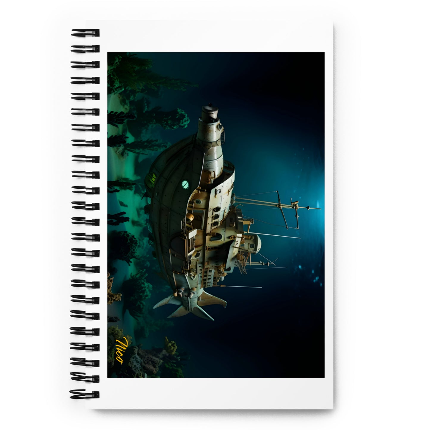 20,000 Leagues Under The Sea Series Print #7 - Spiral notebook