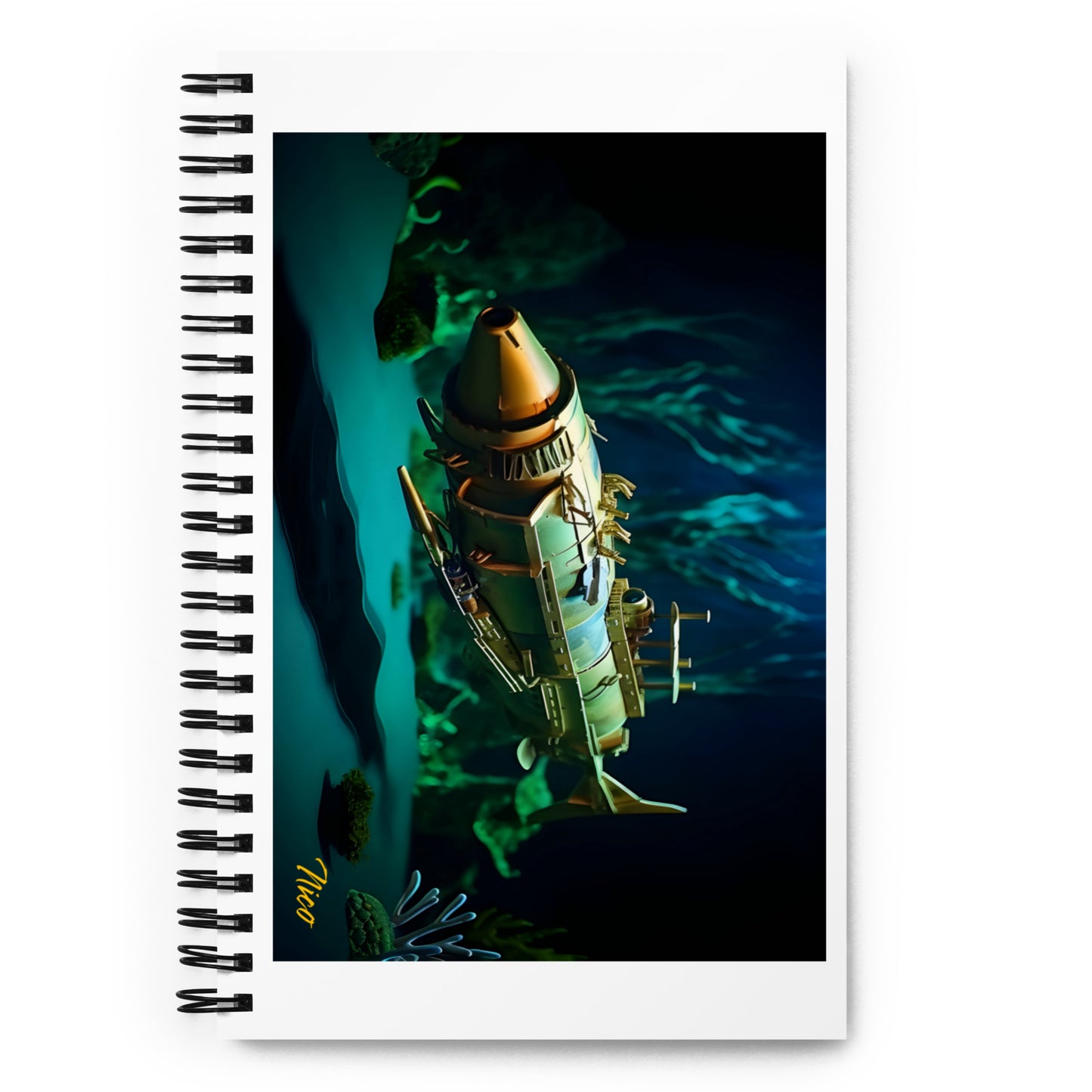 20,000 Leagues Under The Sea Series Print #6 - Spiral notebook