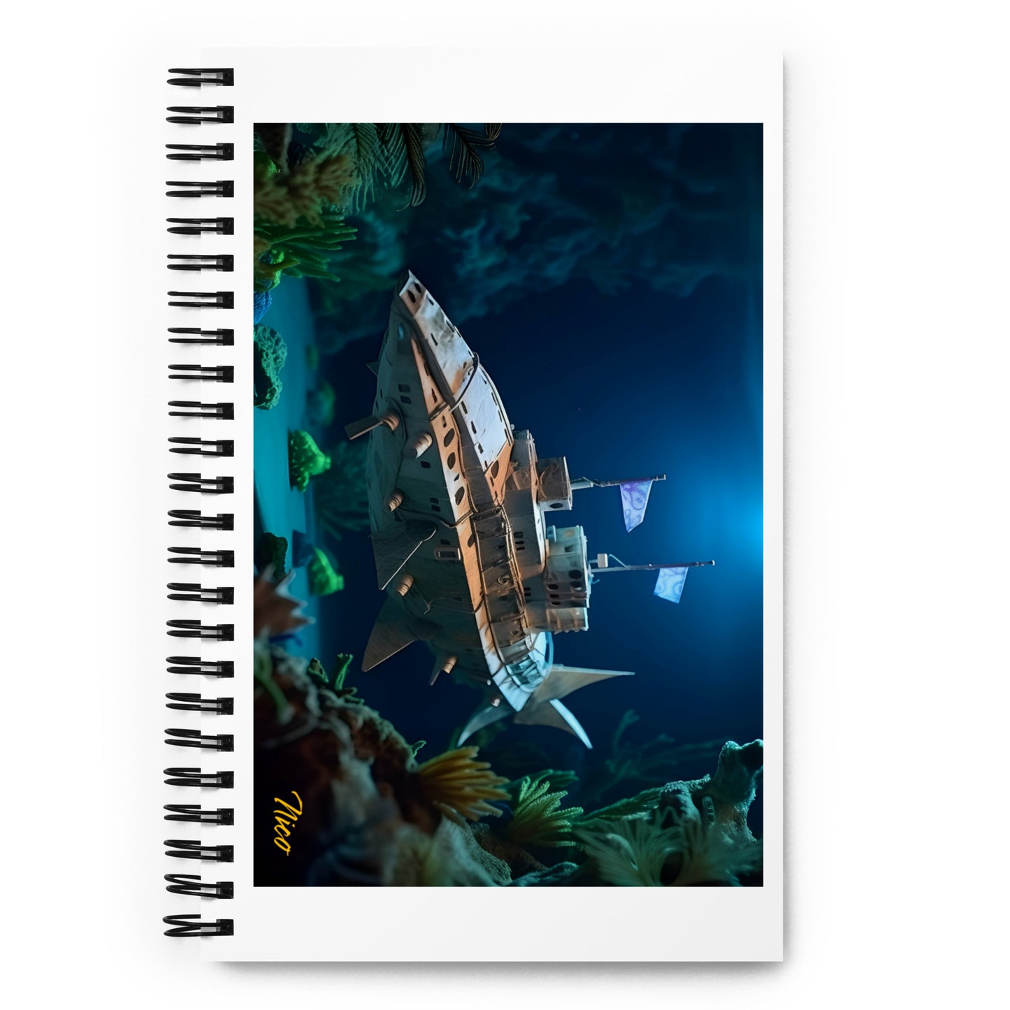 20,000 Leagues Under The Sea Series Print #3 - Spiral notebook