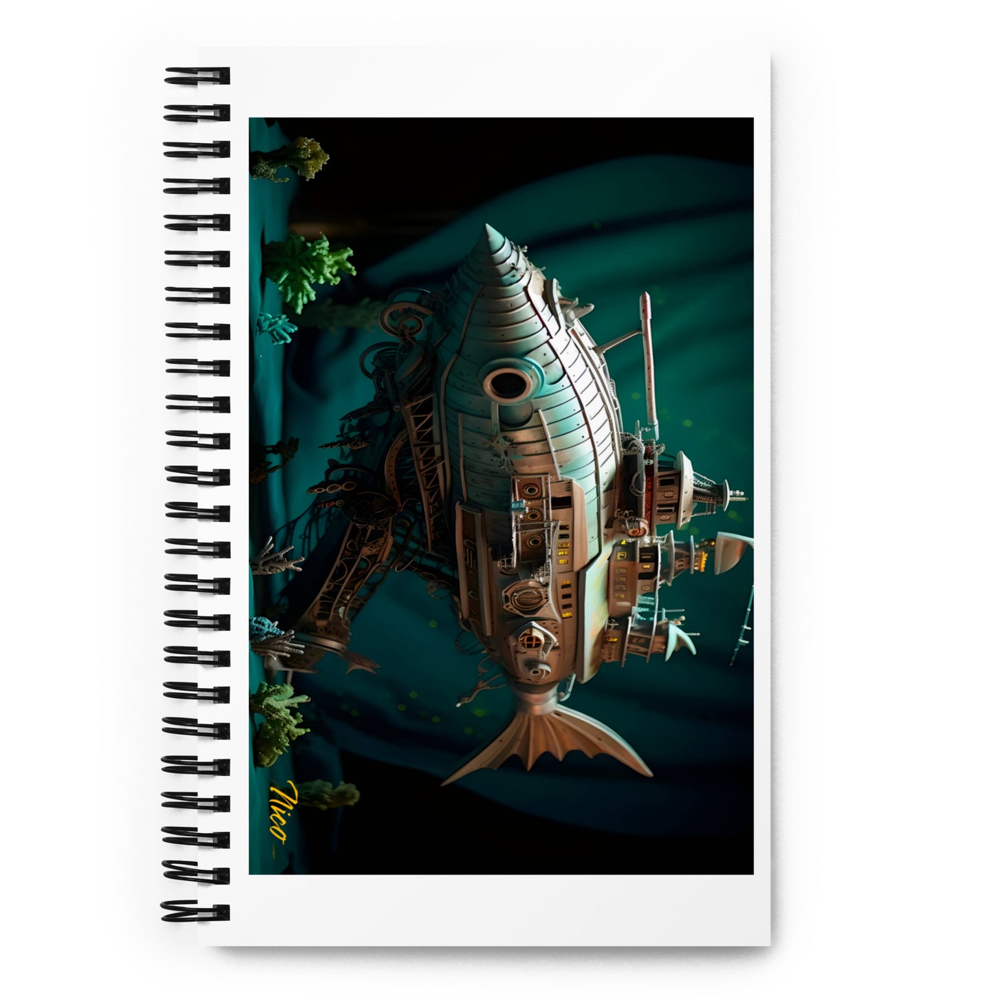 20,000 Leagues Under The Sea Series Print #2 - Spiral notebook