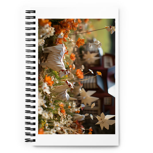 Meadow By The Farm Series Print #10 - Spiral notebook