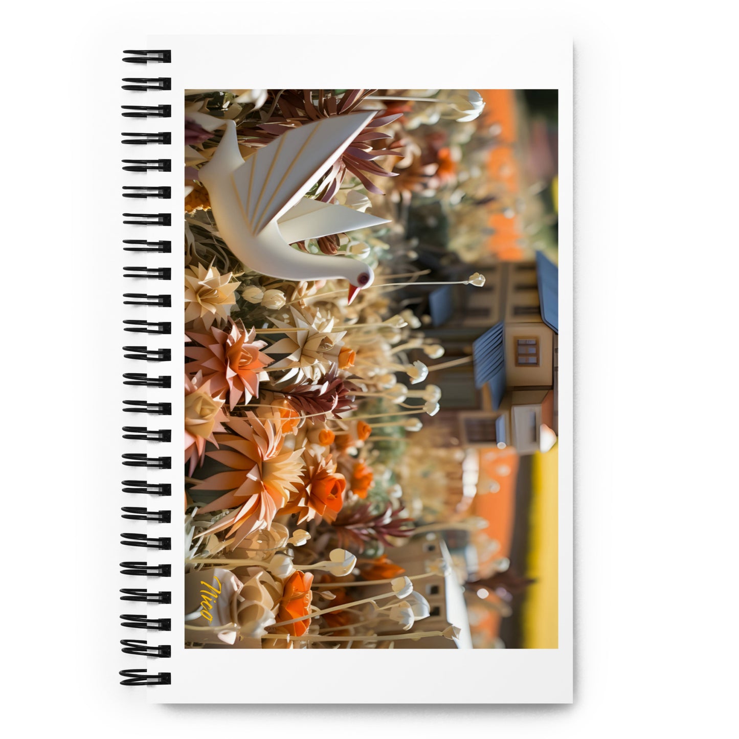 Meadow By The Farm Series Print #9 - Spiral notebook