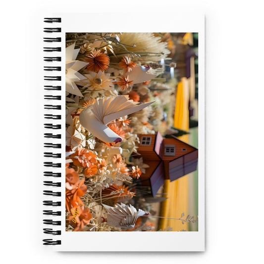 Meadow By The Farm Series Print #7 - Spiral notebook