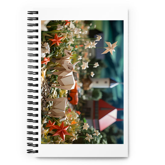 Meadow By The Farm Series Print #5 - Spiral notebook