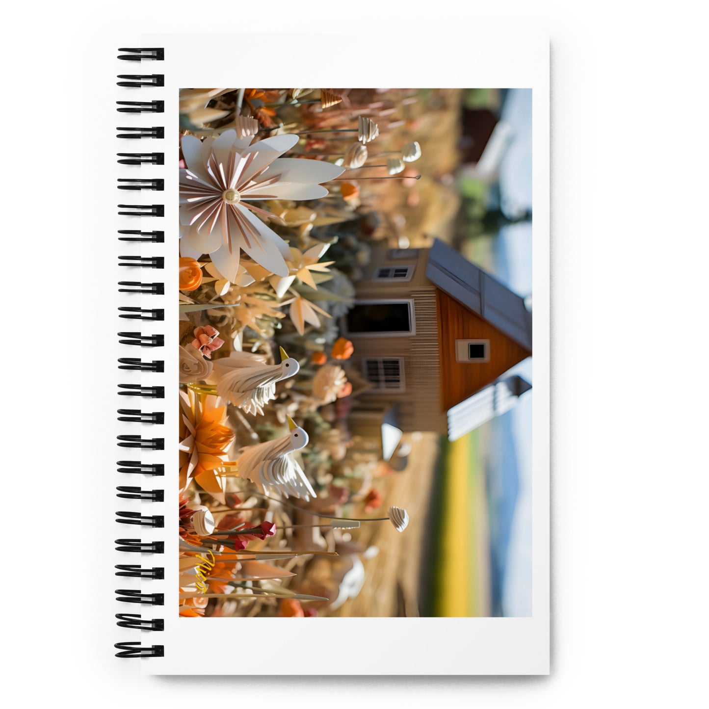 Meadow By The Farm Series Print #4 - Spiral notebook