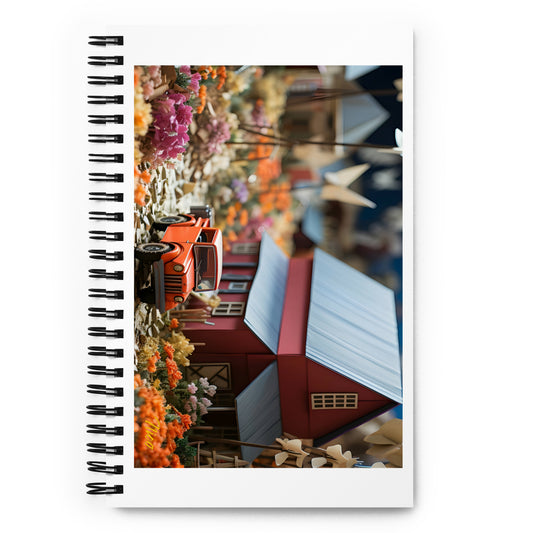 Meadow By The Farm Series Print #3 - Spiral notebook