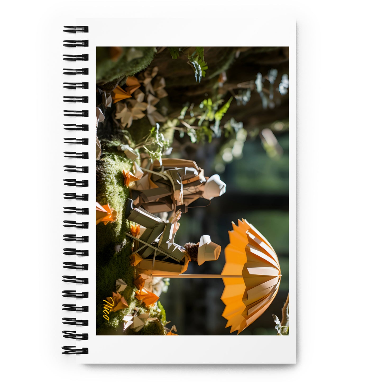 Relaxing By The Brook Series Print #2 - Spiral notebook