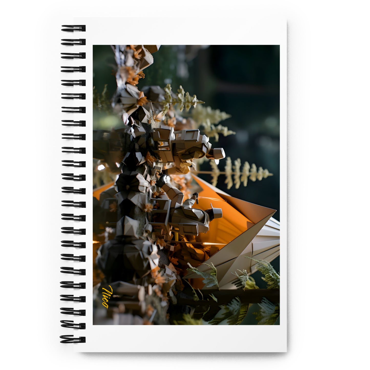 Relaxing By The Brook Series Print #10 - Spiral notebook