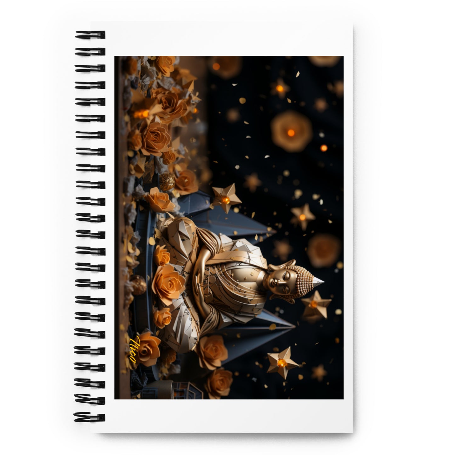 Ascending Buddha Series Print #5 - Spiral notebook