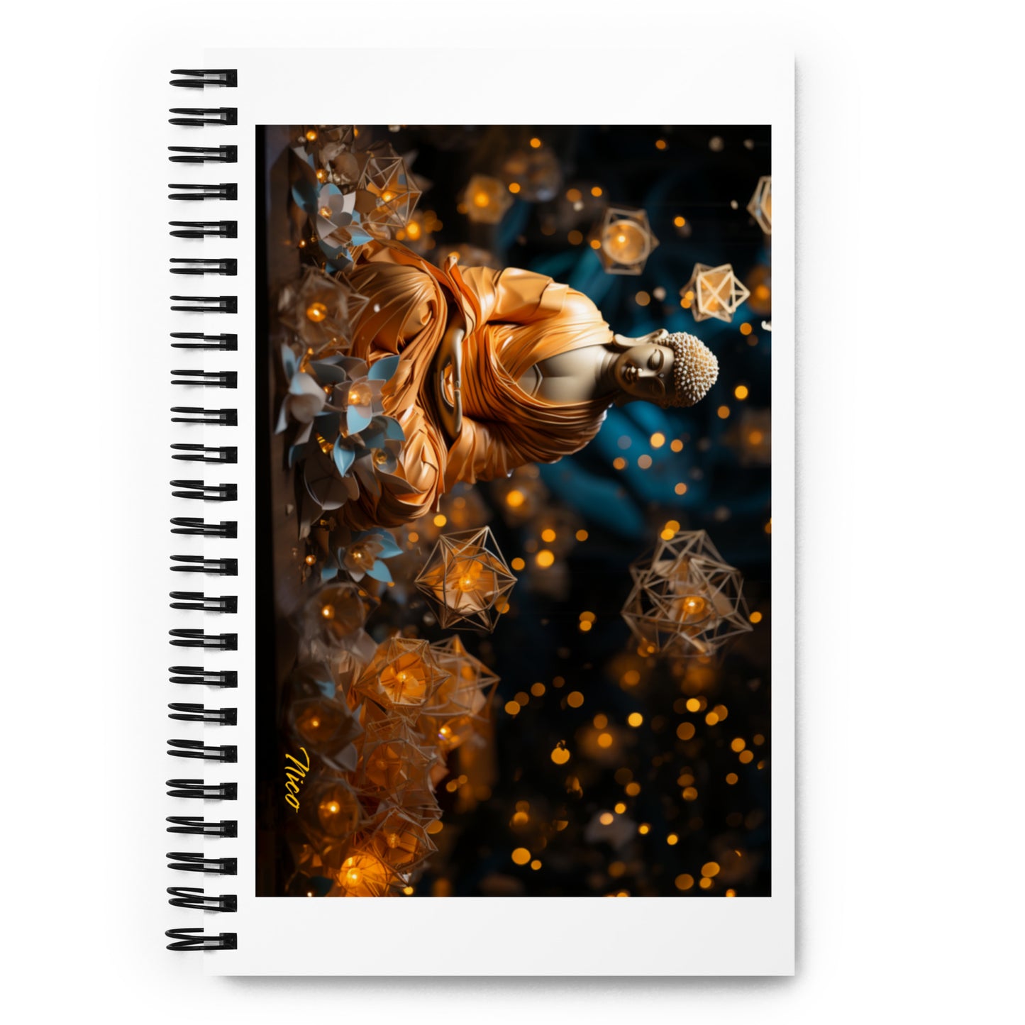 Ascending Buddha Series Print #8 - Spiral notebook