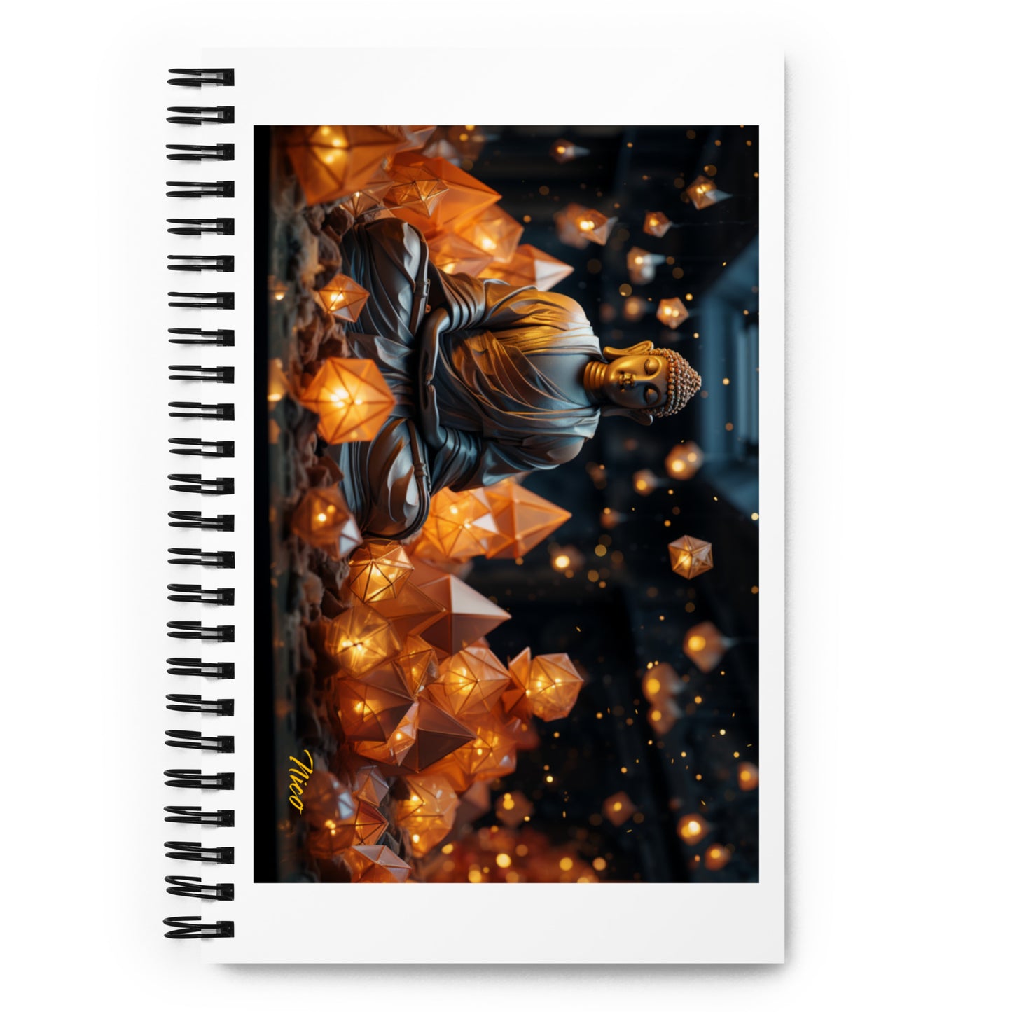 Ascending Buddha Series Print #10 - Spiral notebook