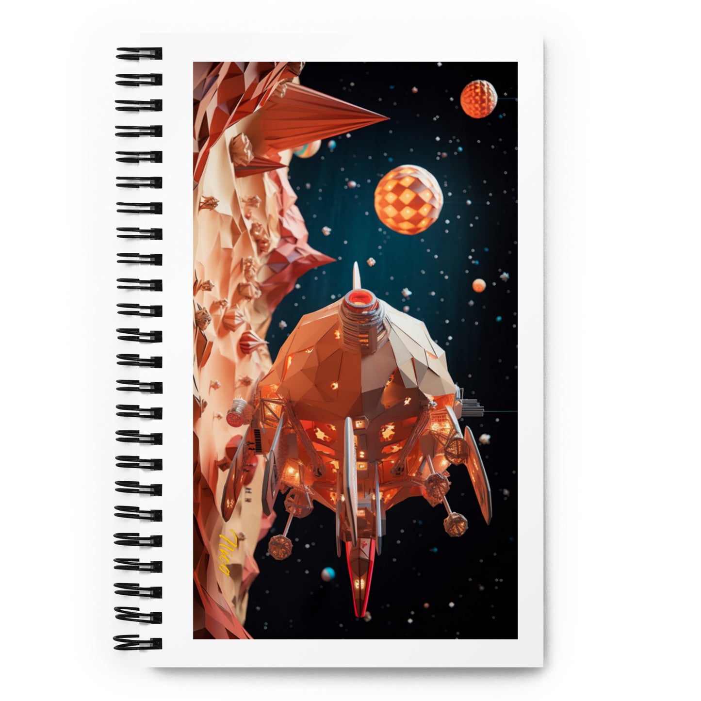 Elons' Dream Series Print #5 - Spiral notebook