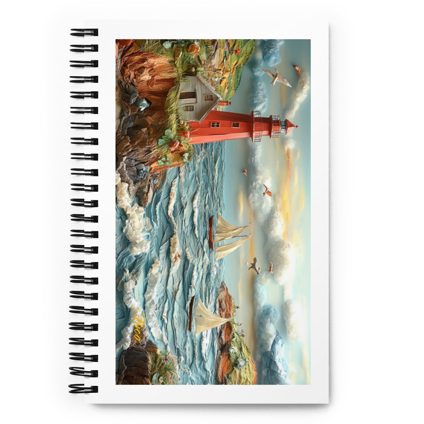 By The Seaside Print #2 - Spiral notebook