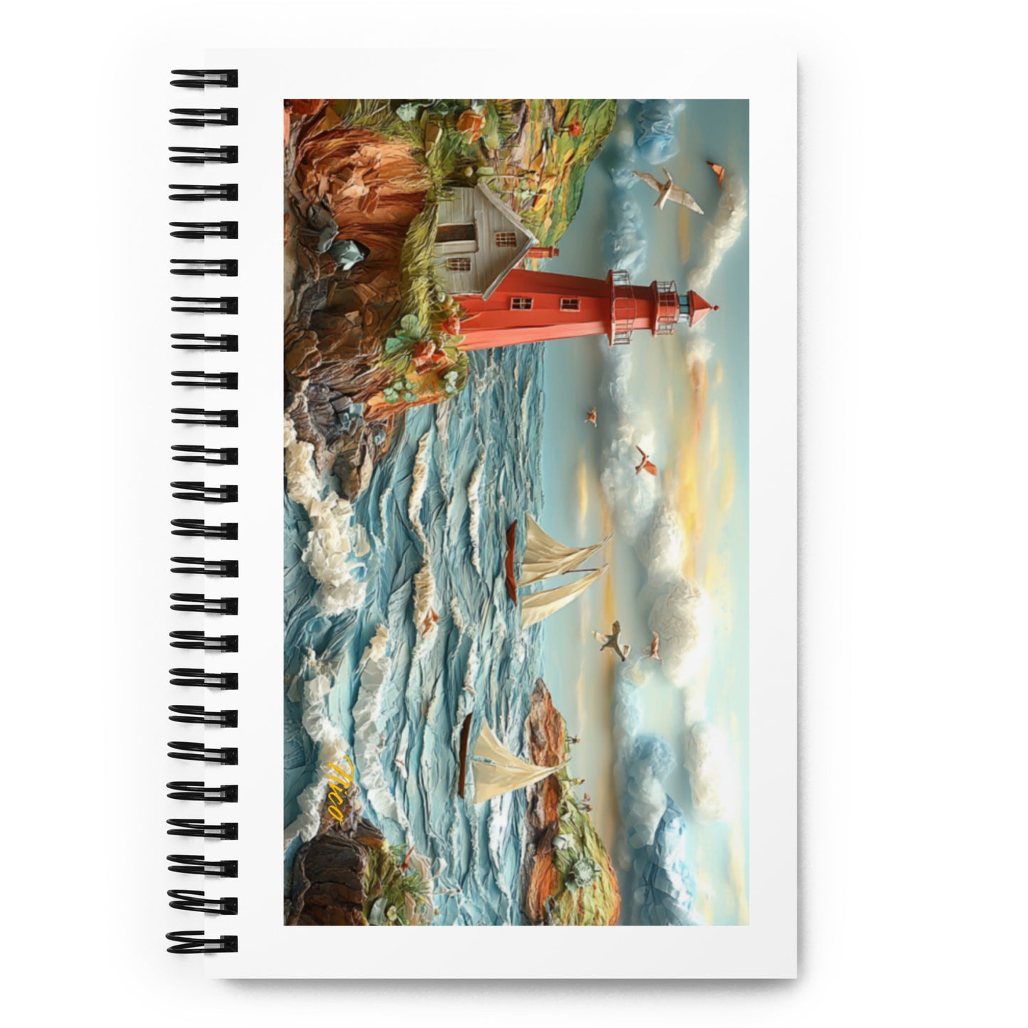 By The Seaside Print #6 - Spiral notebook