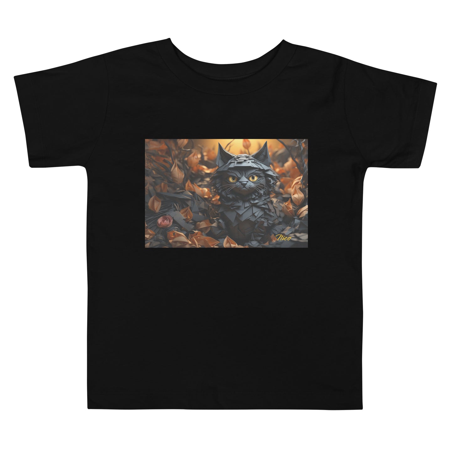 Halloween 2024 Series Print #2 " The Kitty Of Evil!" Toddler Short Sleeve Tee