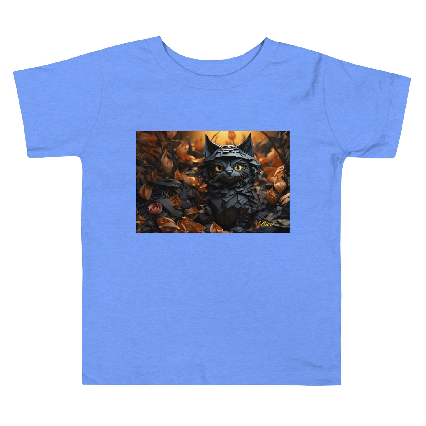 Halloween 2024 Series Print #2 " The Kitty Of Evil!" Toddler Short Sleeve Tee