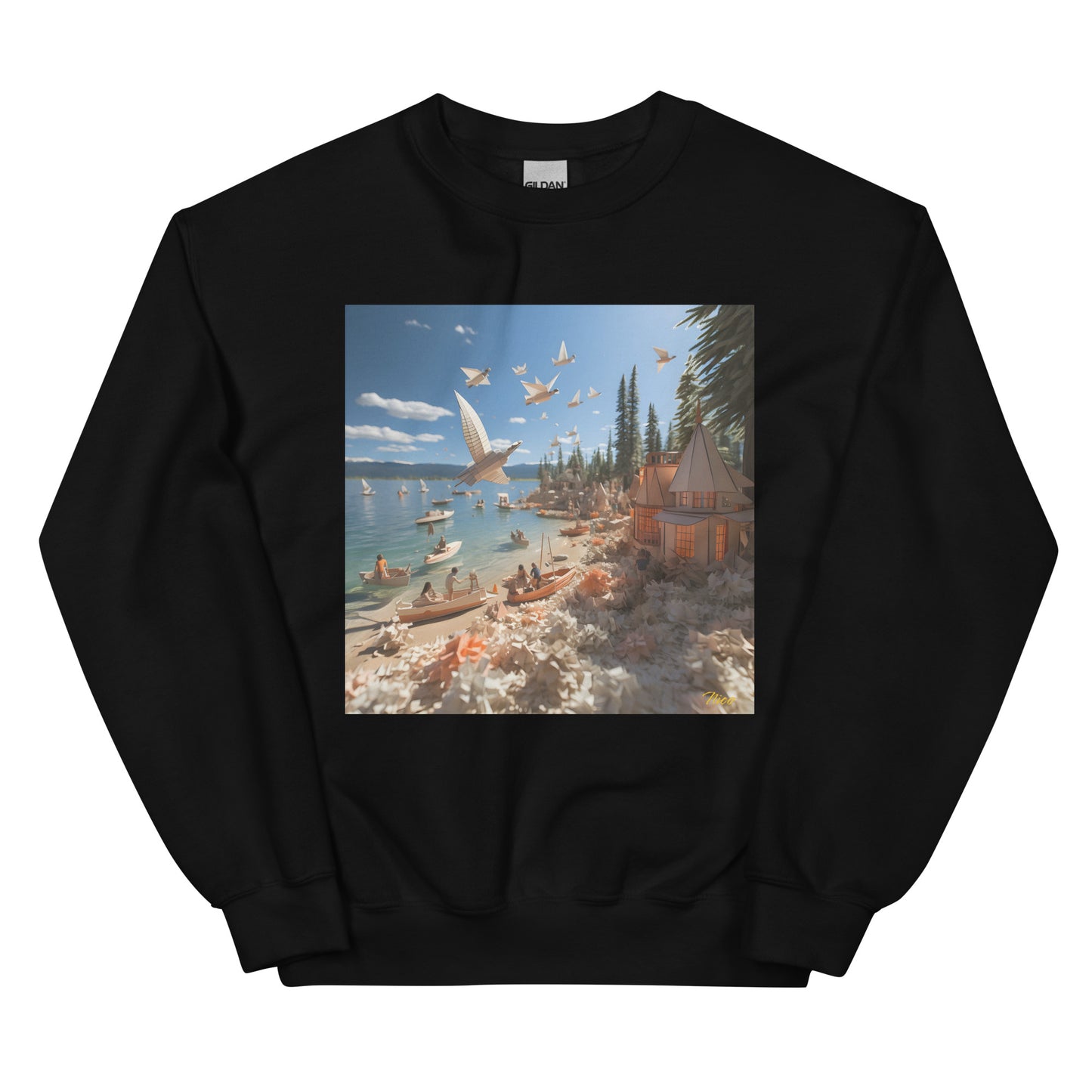 Atop The Mountain Lakeshore Series Print #6 - Unisex Sweatshirt