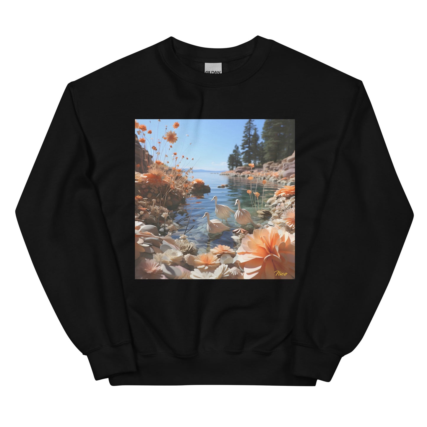 Atop The Mountain Lakeshore Series Print #4 - Unisex Sweatshirt