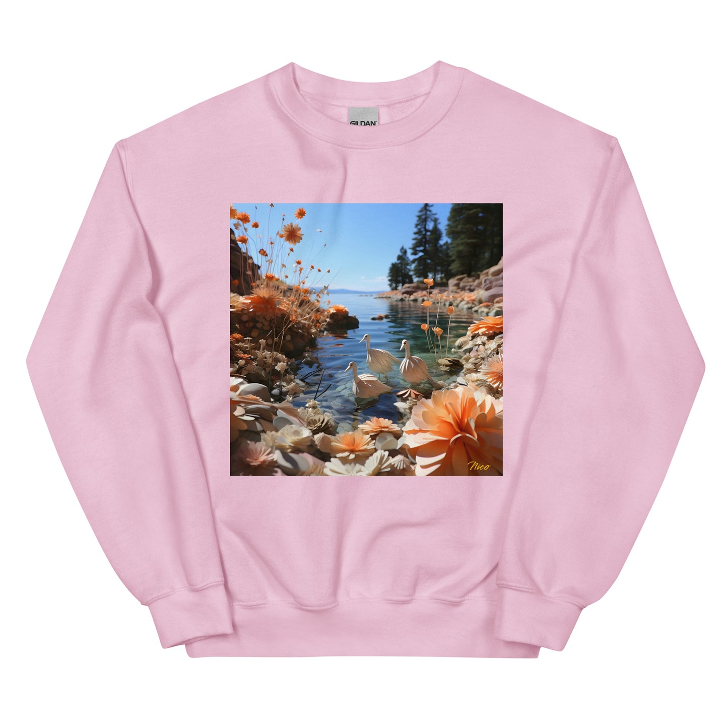 Atop The Mountain Lakeshore Series Print #4 - Unisex Sweatshirt