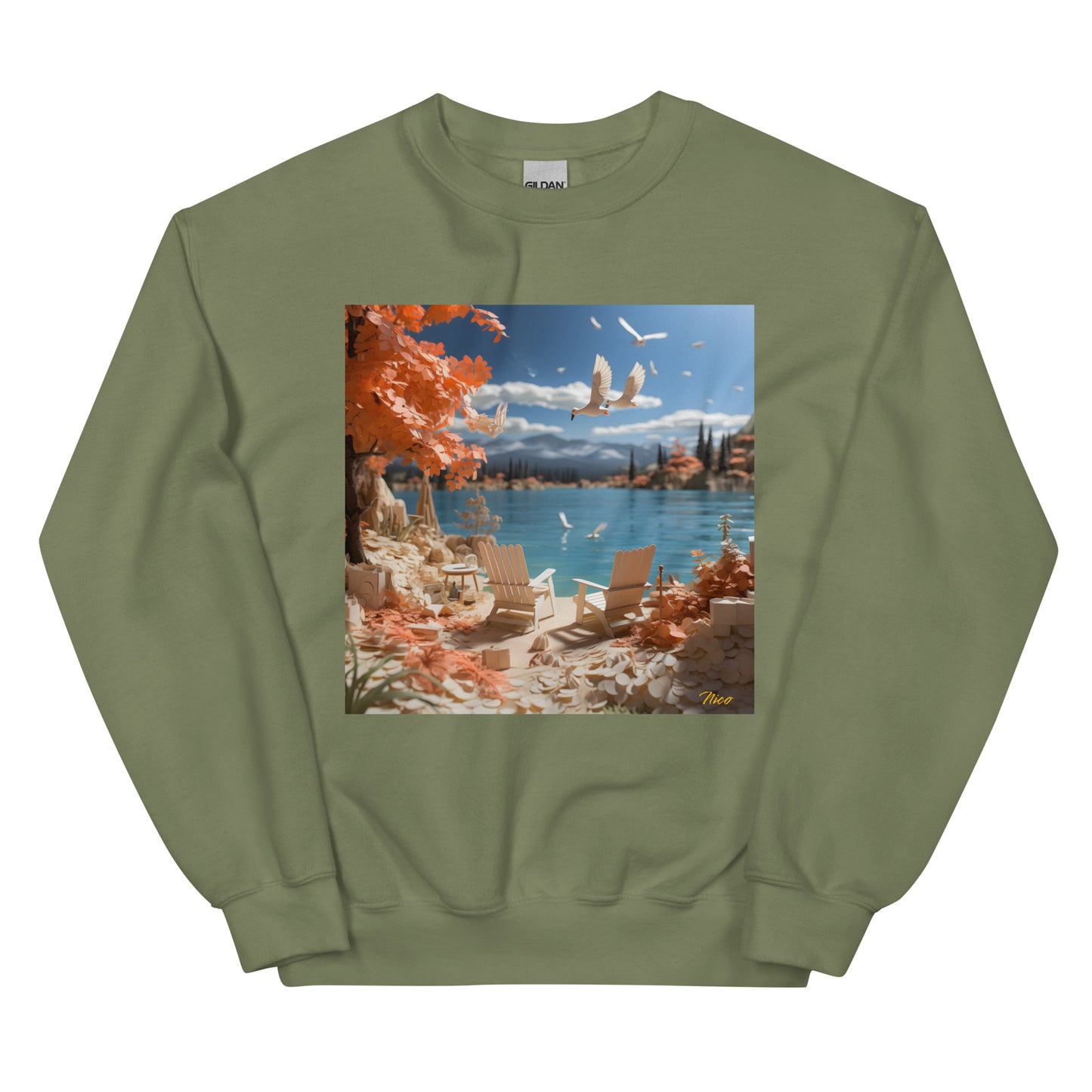 Atop The Mountain Lakeshore Series Print #10 - Unisex Sweatshirt