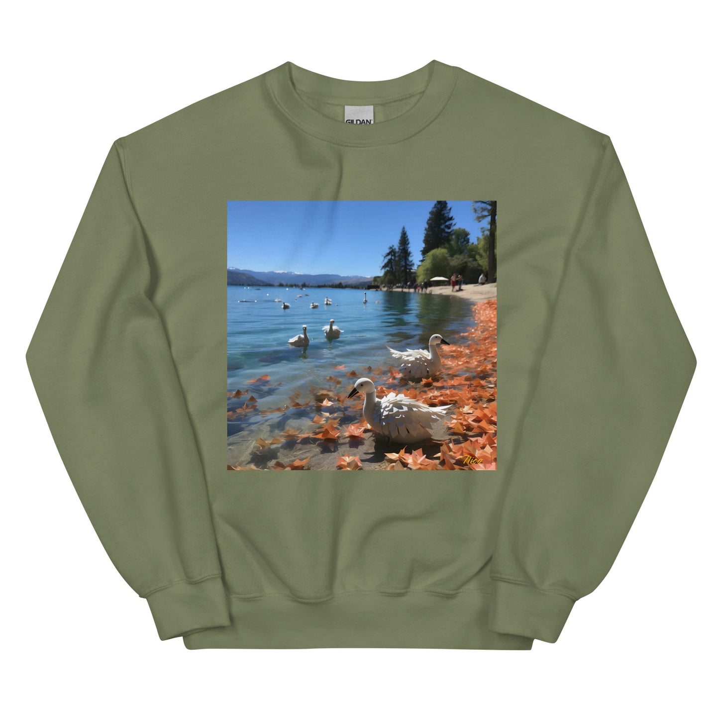 Atop The Mountain Lakeshore Series Print #2 - Unisex Sweatshirt