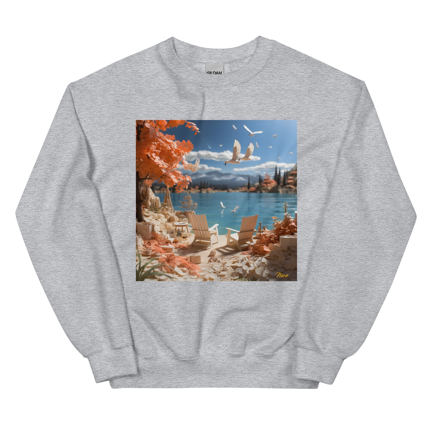 Atop The Mountain Lakeshore Series Print #10 - Unisex Sweatshirt