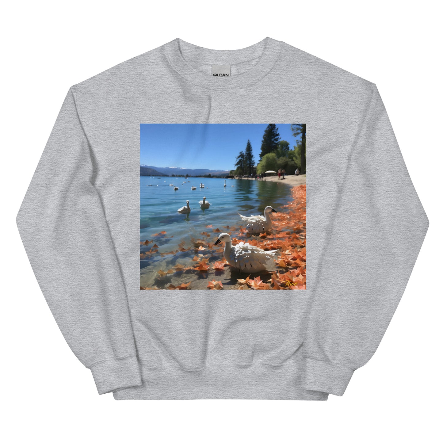 Atop The Mountain Lakeshore Series Print #2 - Unisex Sweatshirt