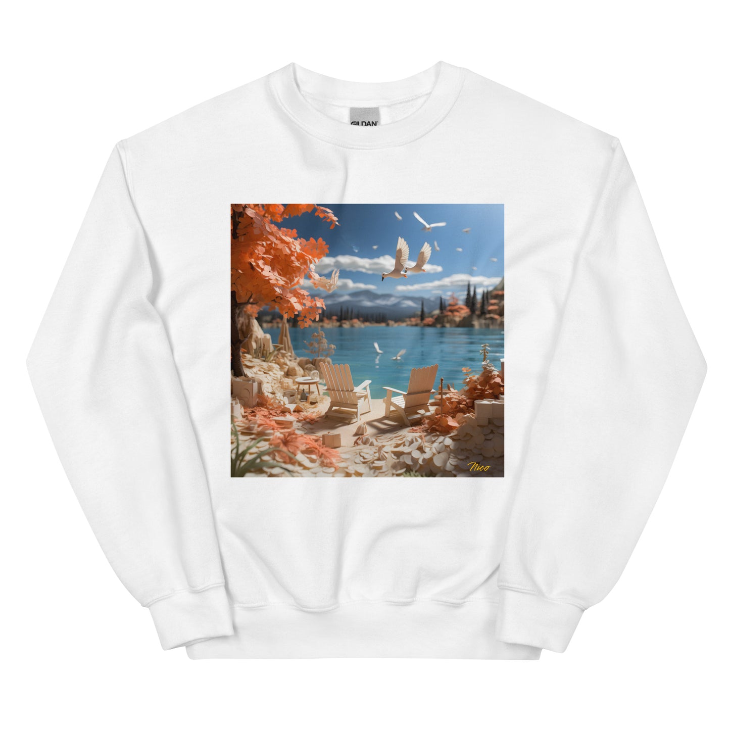 Atop The Mountain Lakeshore Series Print #10 - Unisex Sweatshirt