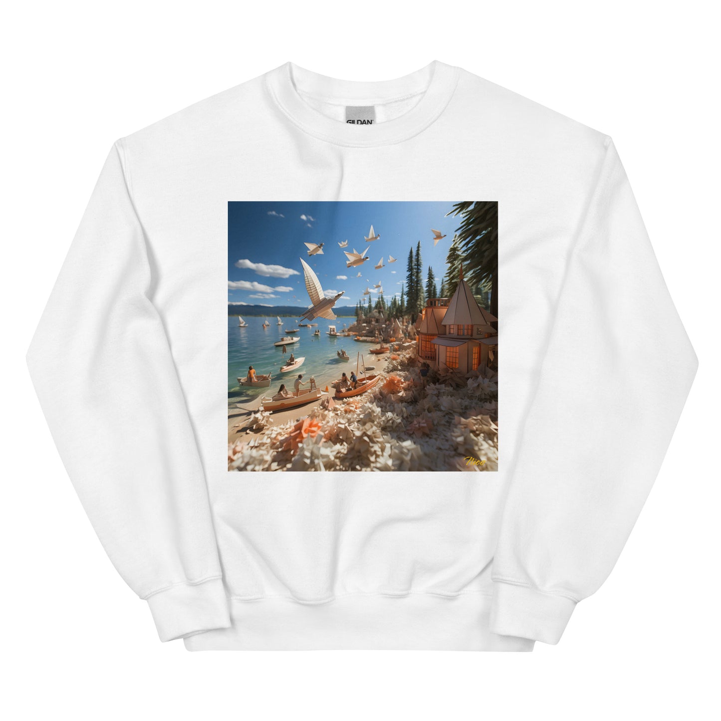 Atop The Mountain Lakeshore Series Print #6 - Unisex Sweatshirt