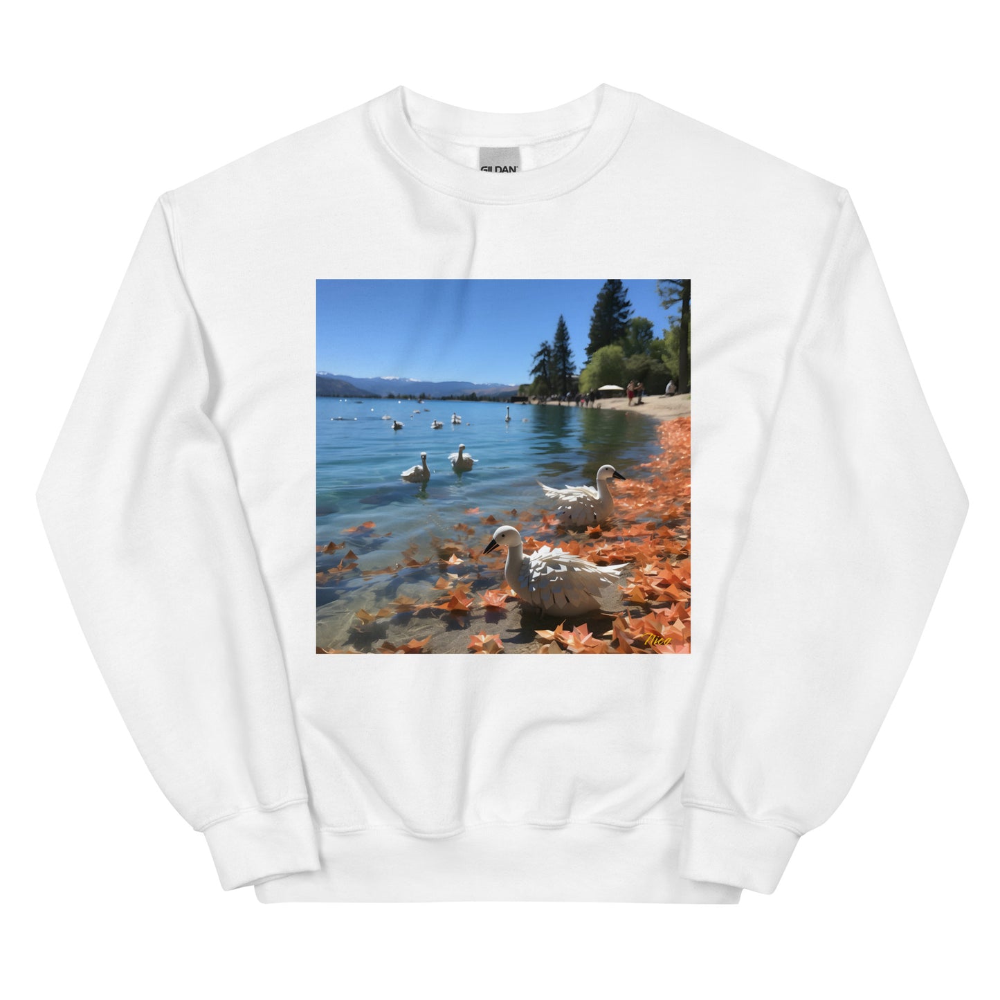 Atop The Mountain Lakeshore Series Print #2 - Unisex Sweatshirt