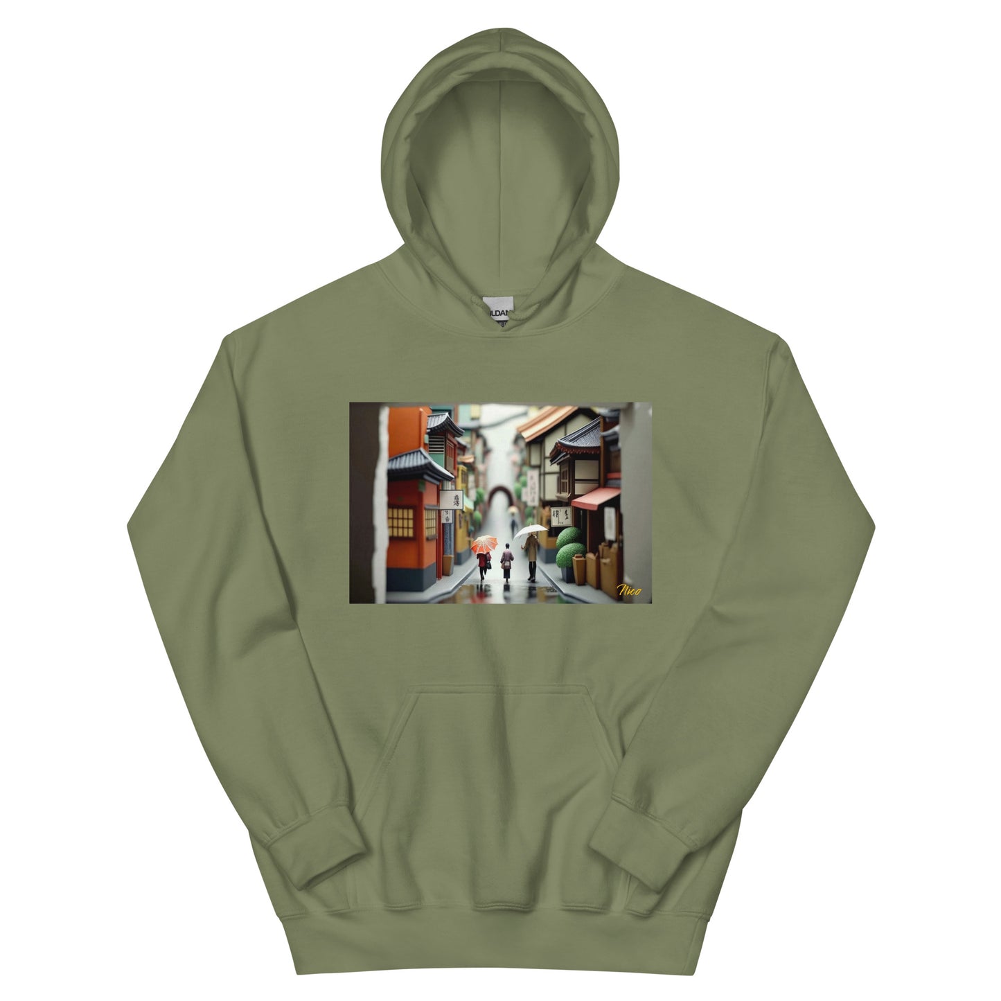 Oriental Rain Series Print #8 - Unisex Hoodie