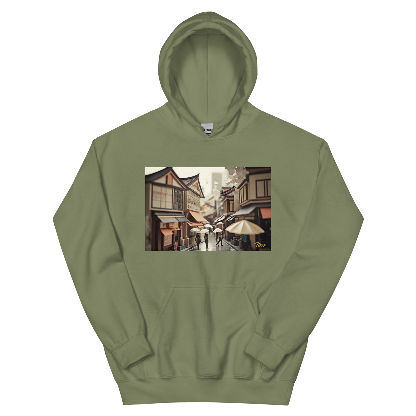 Oriental Rain Series Print #7 - Unisex Hoodie