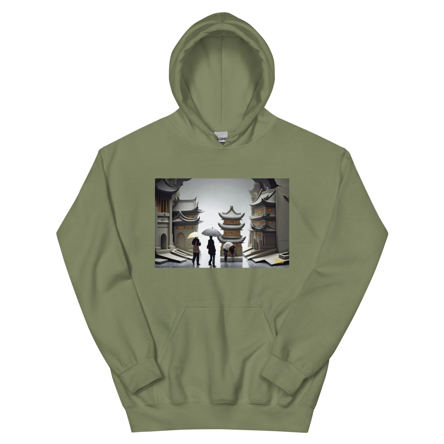 Oriental Rain Series Print #5 - Unisex Hoodie