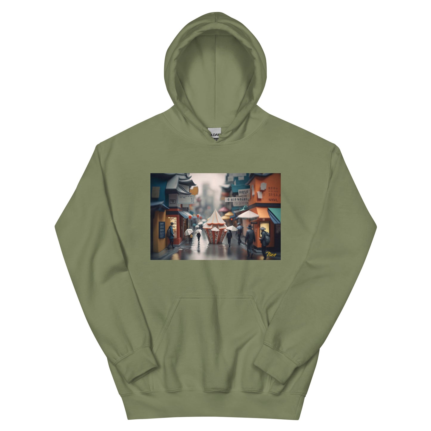 Oriental Rain Series Print #4 - Unisex Hoodie