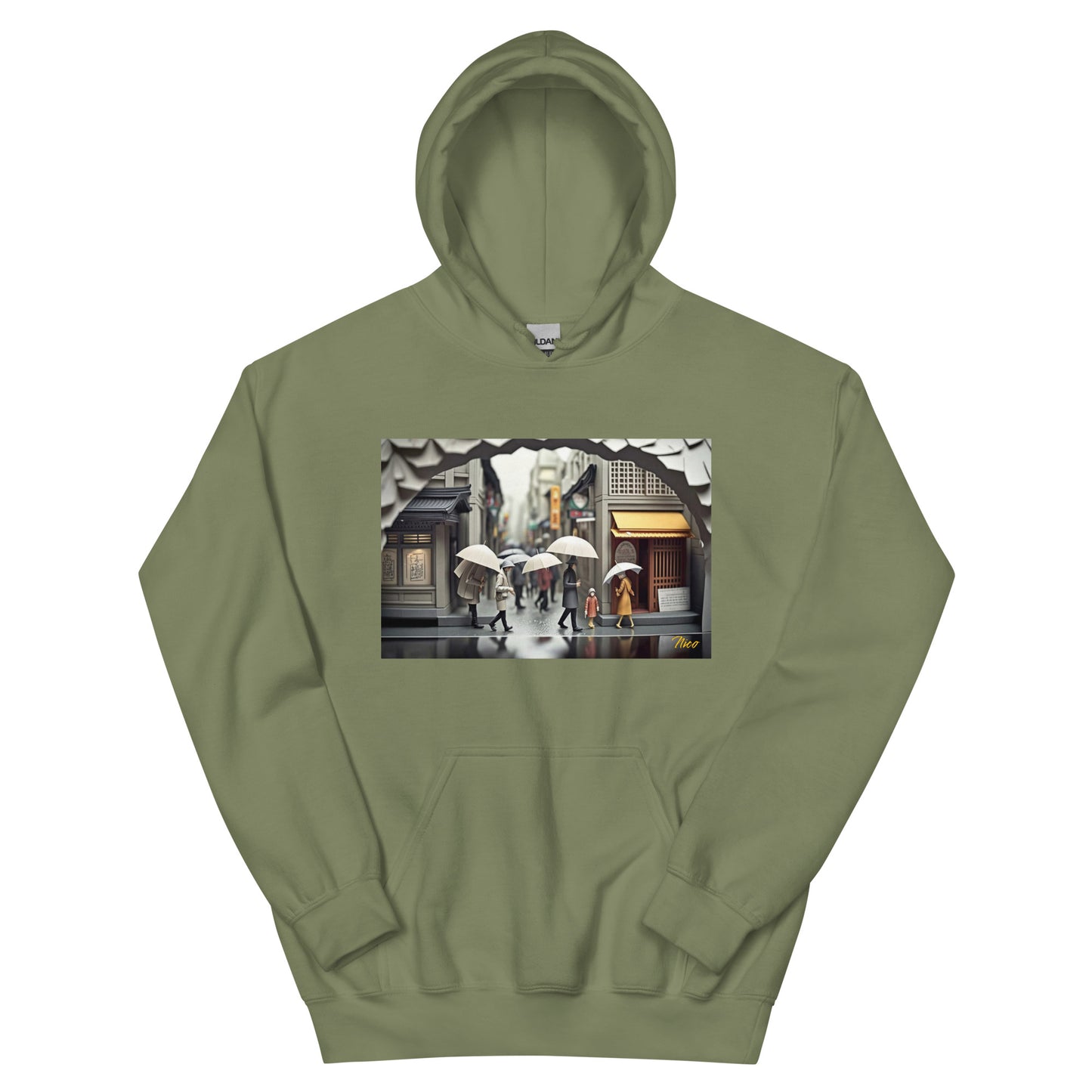 Oriental Rain Series Print #1 - Unisex Hoodie