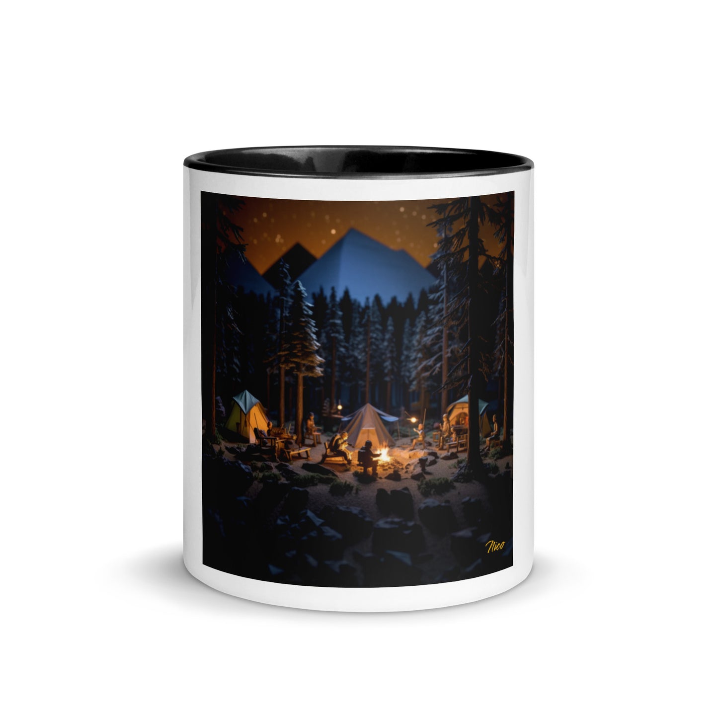 Under The Starry Skies Series Print #1 Mug with Color Inside