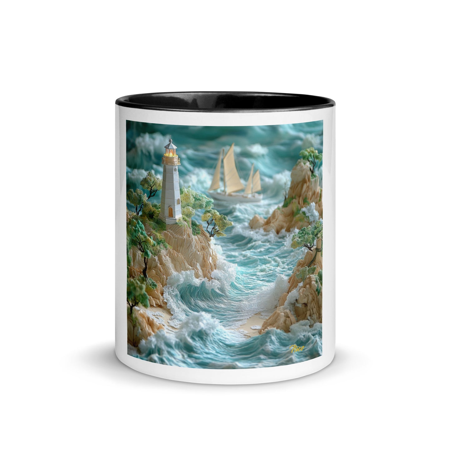 By The Seaside Series Print #9 - Mug with Color Inside