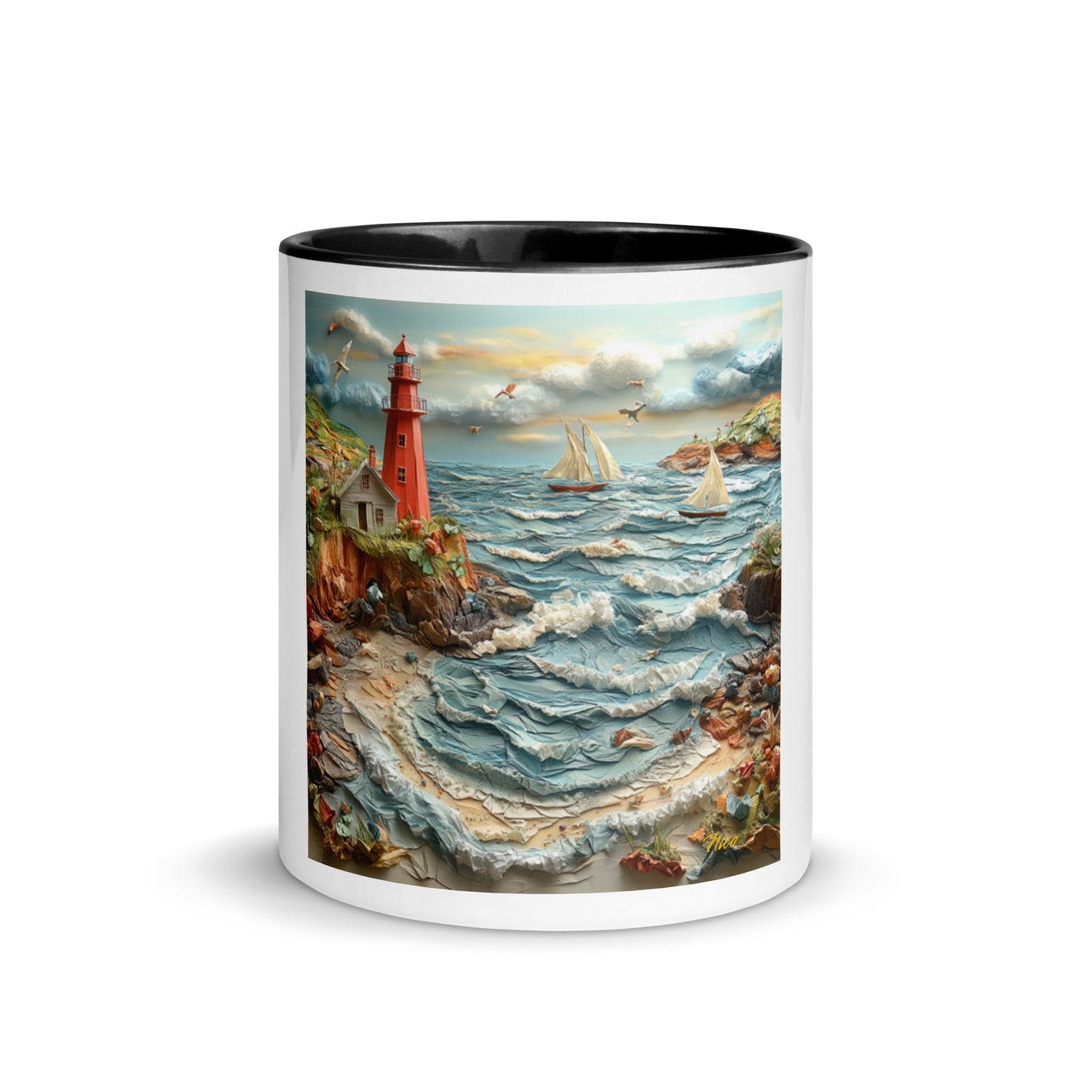 By The Seaside Series Print #2 - Mug with Color Inside