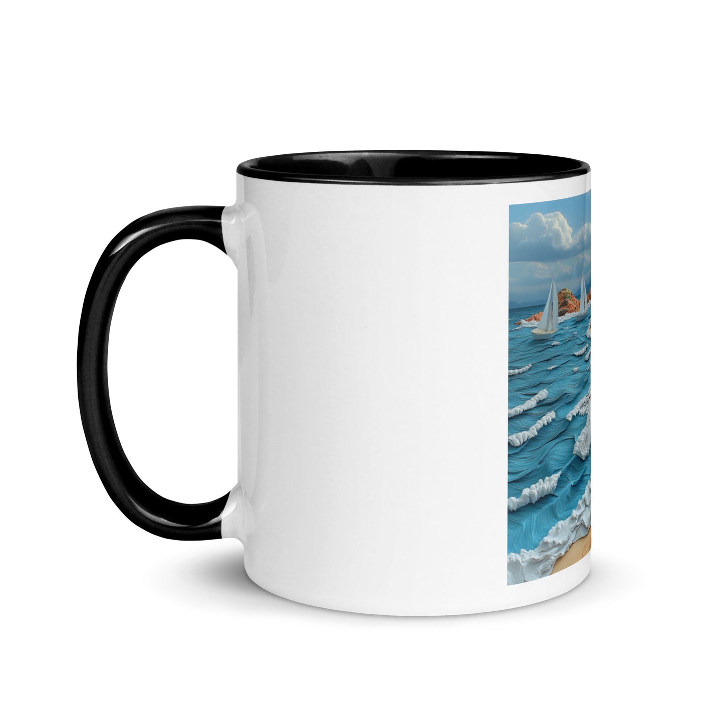 By The Seaside Series Print #4 - Mug with Color Inside