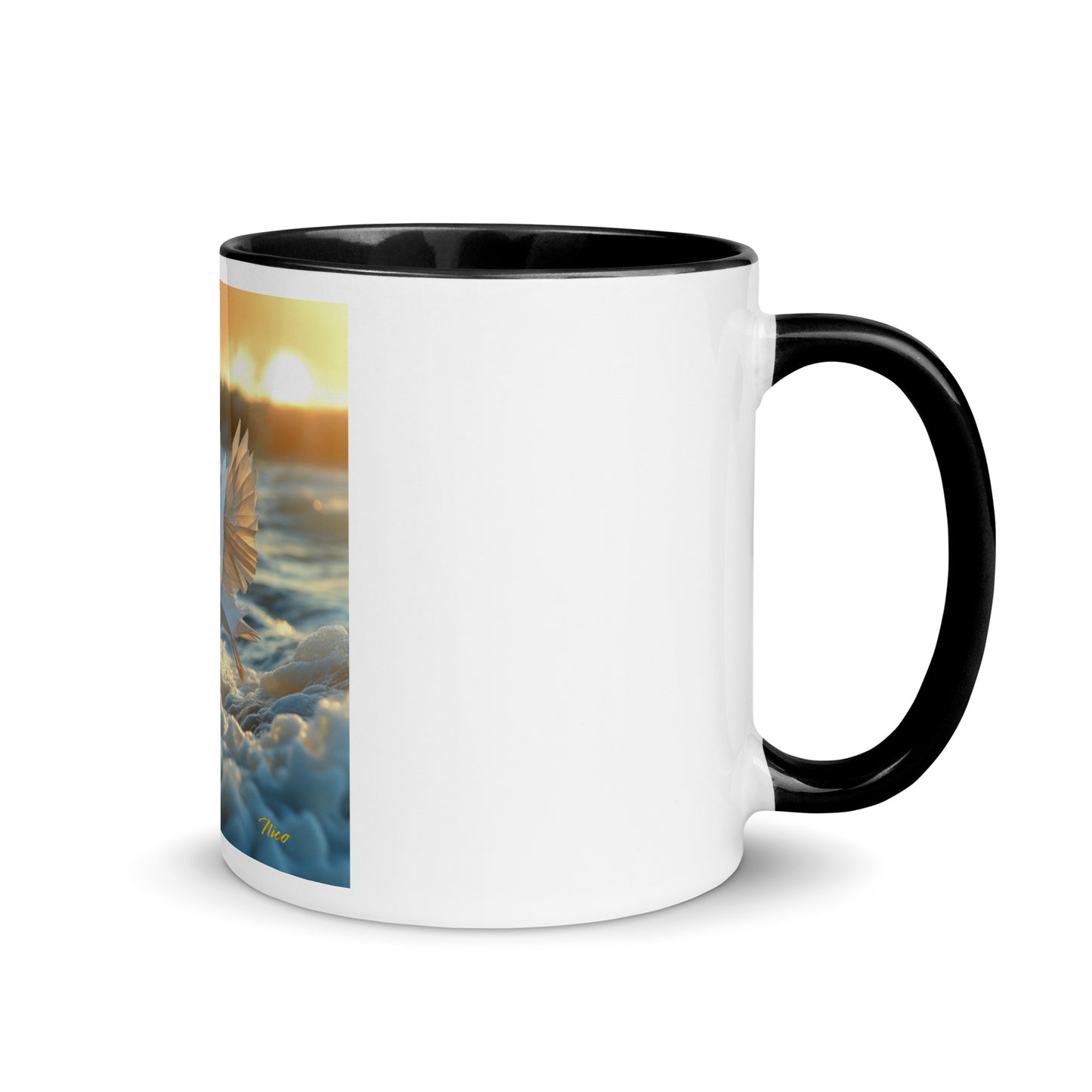 By The Seaside Series Print #5 Mug with Color Inside