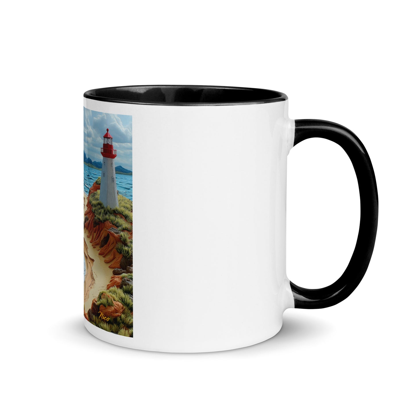 By The Seaside Series Print #4 - Mug with Color Inside